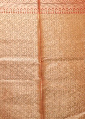Pink Kora Silk Saree With Blouse Piece