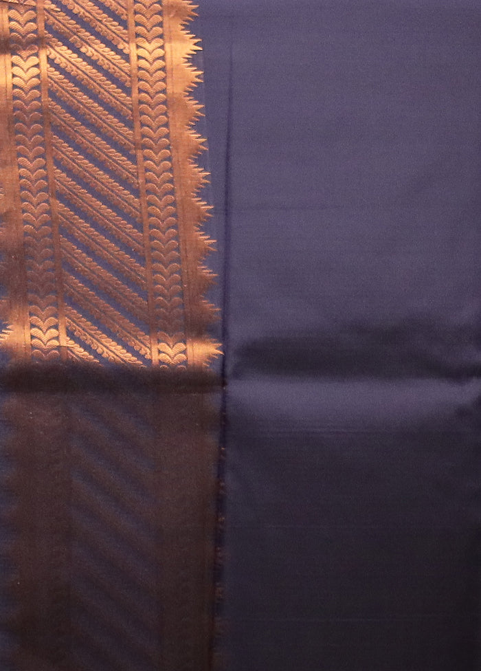 Purple Dupion Silk Saree With Blouse Piece