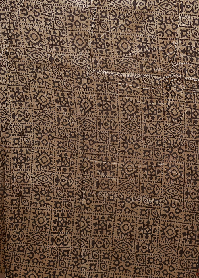 Multicolor Chanderi Cotton Saree With Blouse Piece