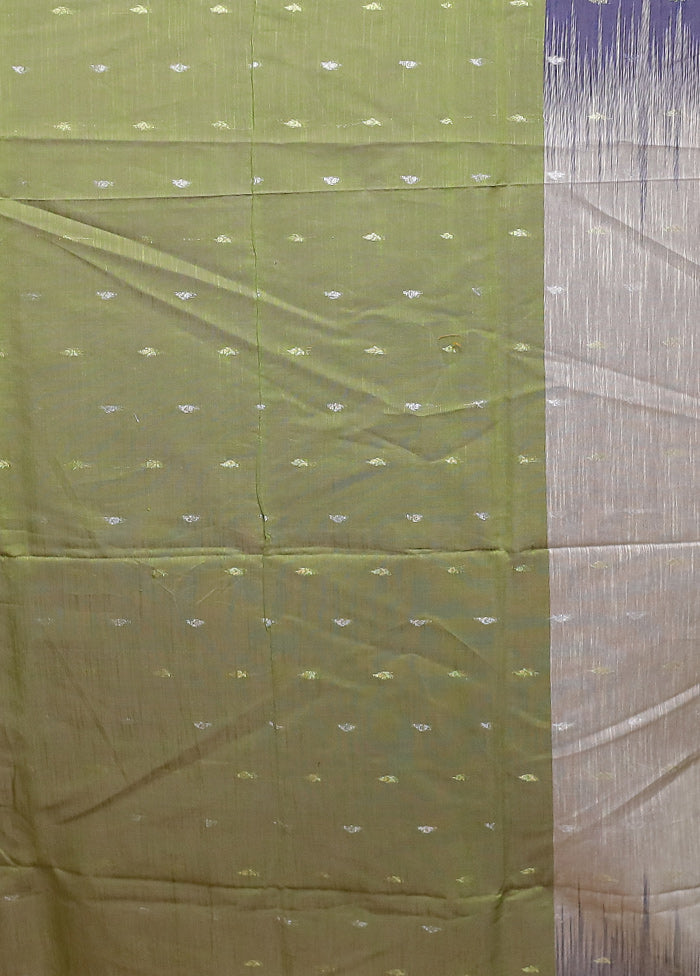 Cream Cotton Saree With Blouse Piece
