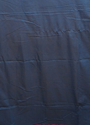 Blue Cotton Saree With Blouse Piece