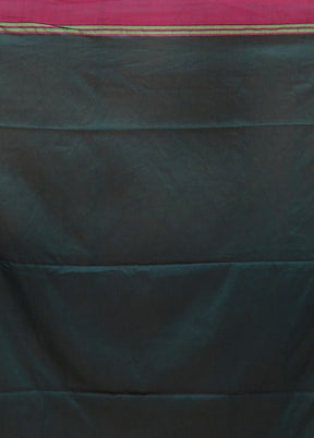 Green Cotton Saree With Blouse Piece