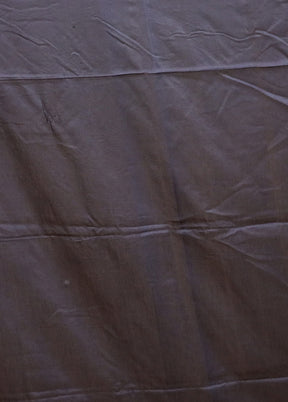 Grey Pure Cotton Saree With Blouse Piece