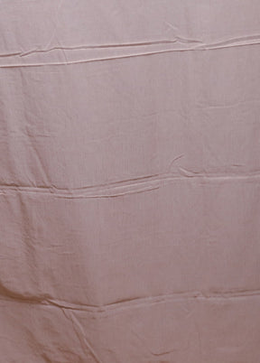 Cream Pure Cotton Saree With Blouse Piece