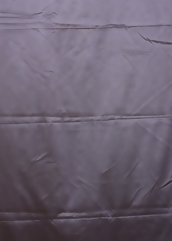 Grey Pure Cotton Saree With Blouse Piece