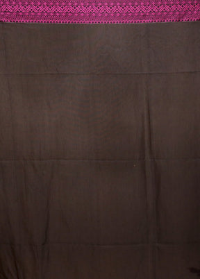 Black Pure Cotton Saree With Blouse Piece