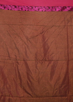 Brown Pure Cotton Saree With Blouse Piece