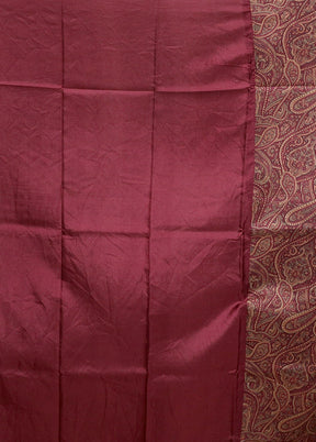 Pink Printed Pure Silk Saree Without Blouse Piece