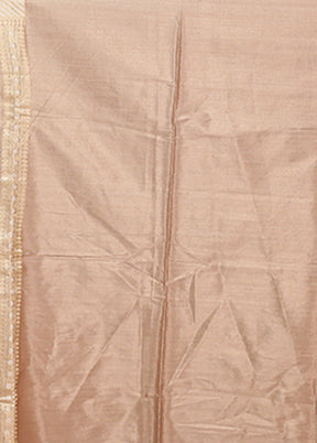 Cream Tissue Silk Saree With Blouse Piece