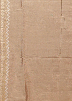 Cream Tissue Silk Saree With Blouse Piece