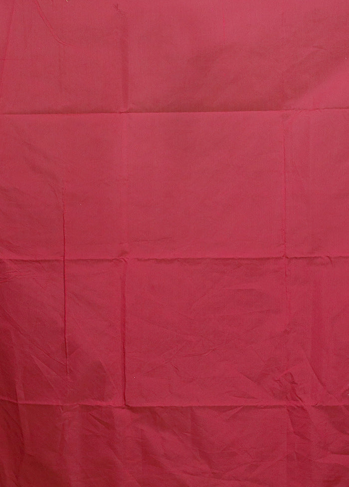 Pink Kora Silk Saree With Blouse Piece