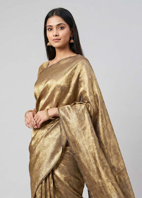Gold Tissue Silk Saree With Blouse Piece