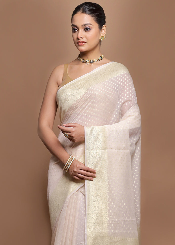 Purple Kora Silk Saree With Blouse Piece