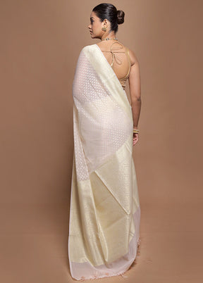 Purple Kora Silk Saree With Blouse Piece