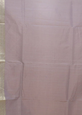 Grey Kora Silk Saree With Blouse Piece