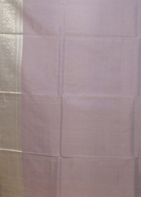 Grey Kora Silk Saree With Blouse Piece