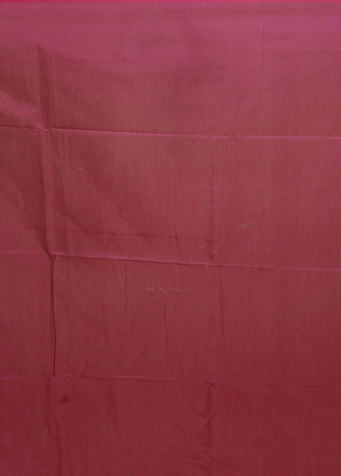 Pink Kora Silk Saree With Blouse Piece