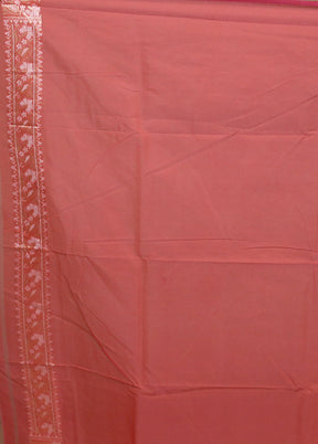 Pink Kora Silk Saree With Blouse Piece
