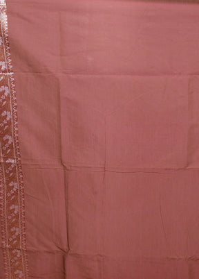 Brown Kora Silk Saree With Blouse Piece
