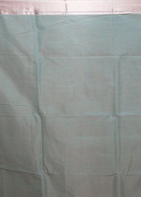 Blue Kora Silk Saree With Blouse Piece