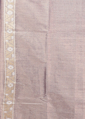 Purple Tissue Silk Saree With Blouse Piece