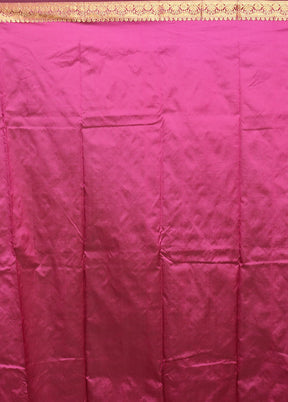 Purple Kanjivaram Silk Saree With Blouse Piece