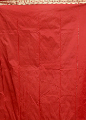 Red Kanjivaram Silk Saree With Blouse Piece