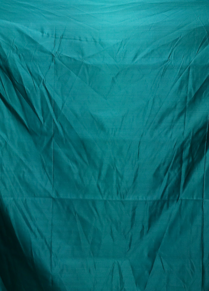 Green Banarasi Silk Saree With Blouse Piece