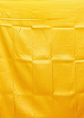 Yellow Dupion Silk Saree With Blouse Piece