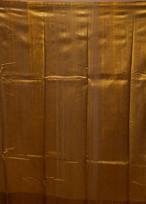 White Handloom Tussar Pure Silk Saree With Blouse Piece