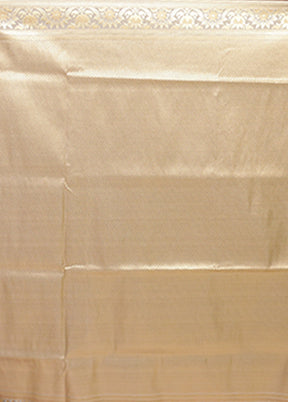 Grey Tanchoi Silk Saree With Blouse Piece