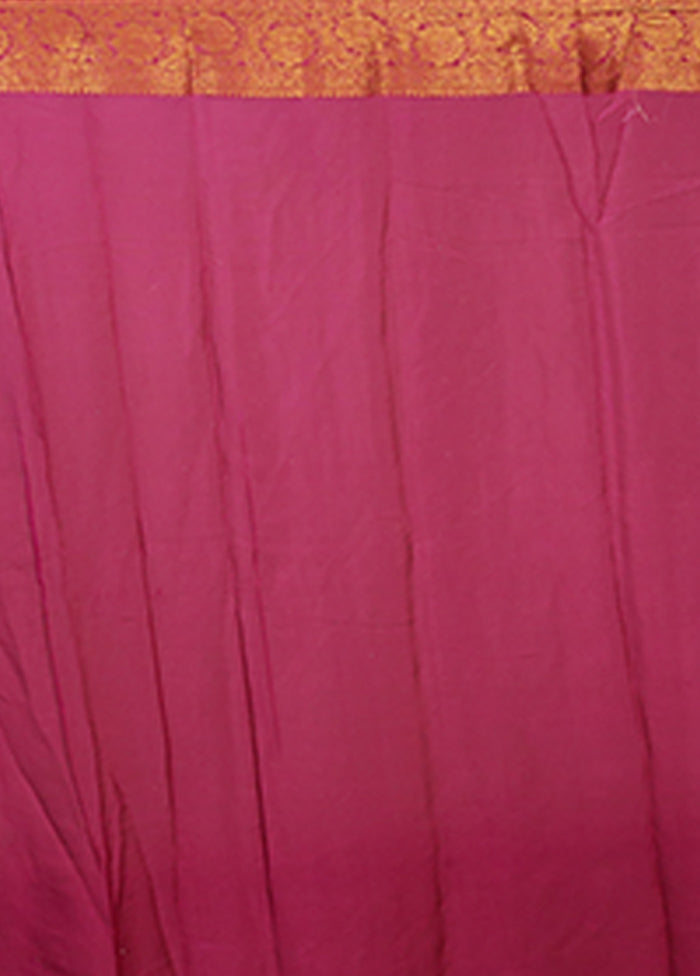 Pink Georgette Saree With Blouse Piece