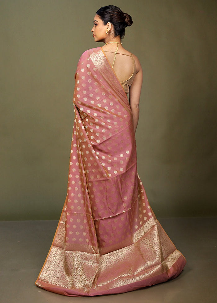 Purple Kora Silk Saree With Blouse Piece