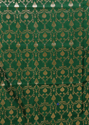 Green Banarasi Silk Saree With Blouse Piece