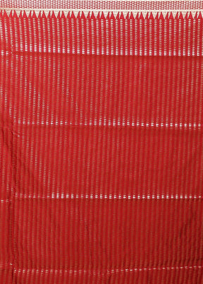 Red Banarasi Silk Saree With Blouse Piece