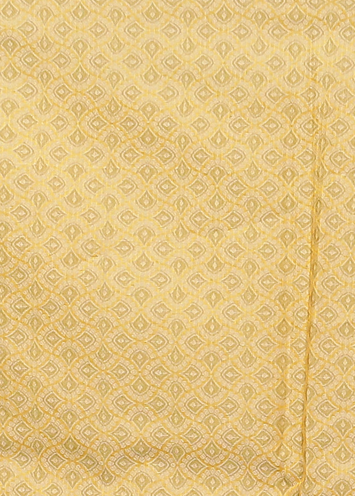 Yellow Kota Cotton Saree With Blouse Piece