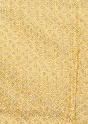Yellow Kota Cotton Saree With Blouse Piece