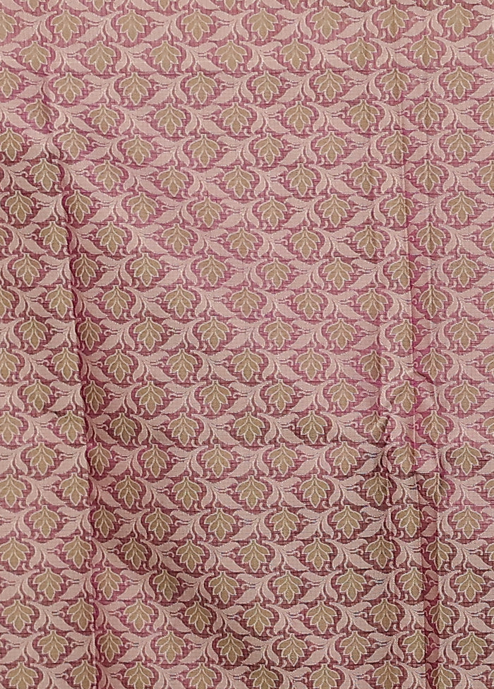 Purple Kota Cotton Saree With Blouse Piece