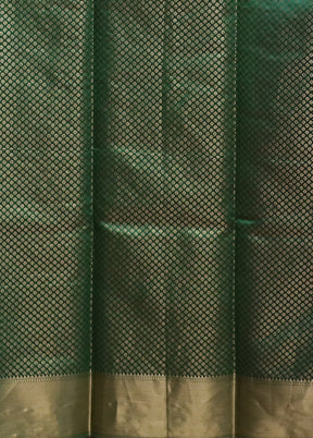 Green Kora Silk Saree With Blouse Piece