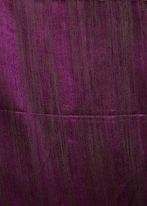 Purple Handloom Matka Pure Silk Saree With Blouse Piece