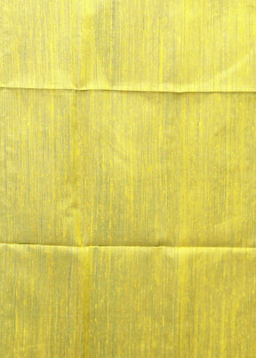 Yellow Handloom Matka Pure Silk Saree With Blouse Piece