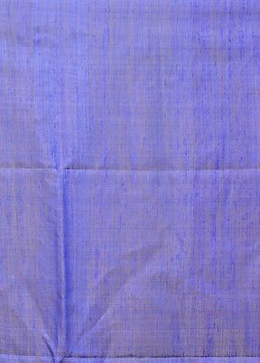 Blue Handloom Matka Pure Silk Saree With Blouse Piece