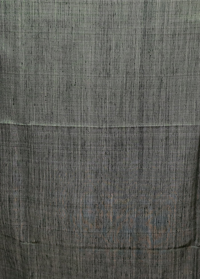 Green Handloom Matka Pure Silk Saree With Blouse Piece