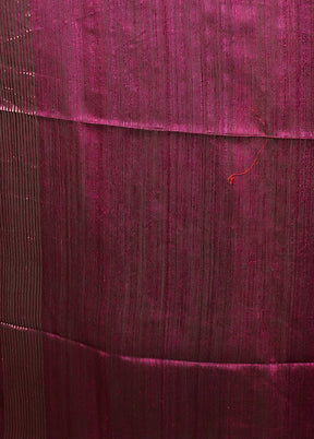 Purple Handloom Matka Pure Silk Saree With Blouse Piece