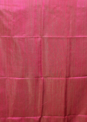 Red Handloom Matka Pure Silk Saree With Blouse Piece