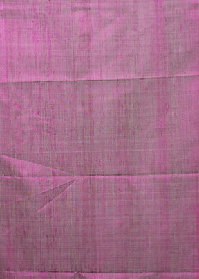 Blue Handloom Matka Pure Silk Saree With Blouse Piece