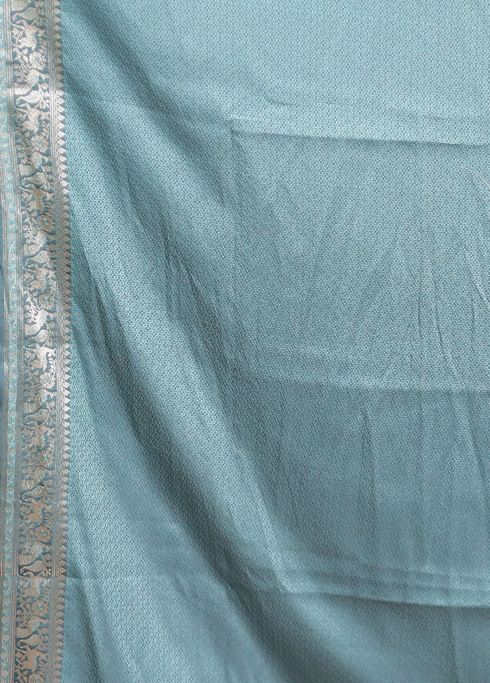 Green Tanchoi Silk Saree With Blouse Piece
