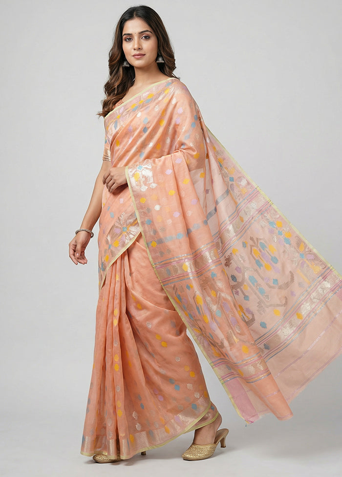 Pink Organza Saree With Blouse Piece
