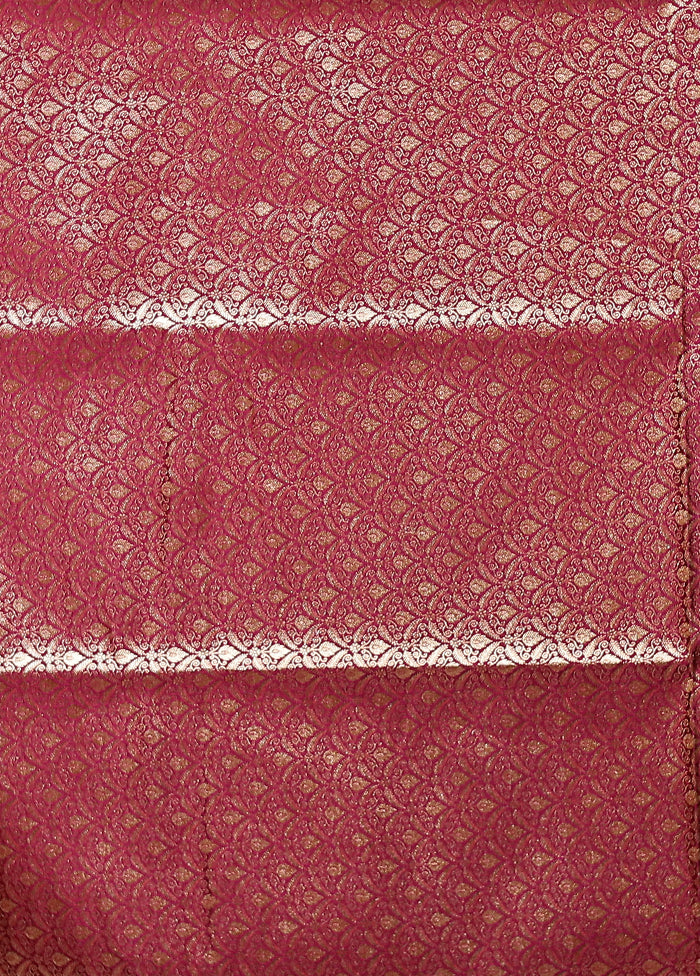 Purple Banarasi Silk Saree With Blouse Piece