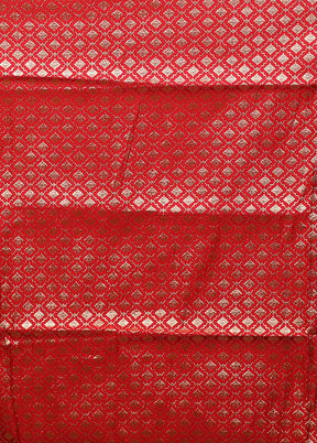 Maroon Banarasi Silk Saree With Blouse Piece
